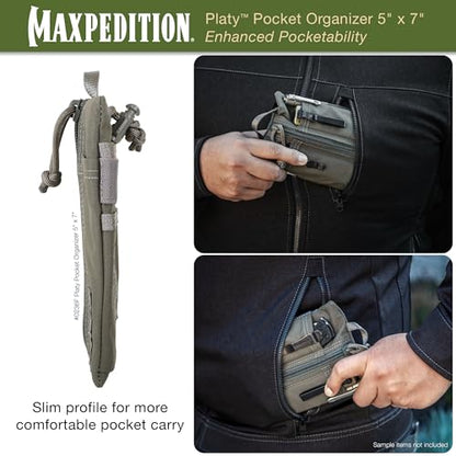 Maxpedition Platy Pocket Organizer, EDC Tool Pouch, Neck Wallet - color: Foliage, size: 5" x 7"