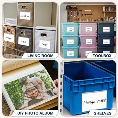 H4D 24 Pack labels for Storage Bins, 4" x 6" Plastic Clear Adhesive Pockets - size: 4" x 6", style: 24 Pack