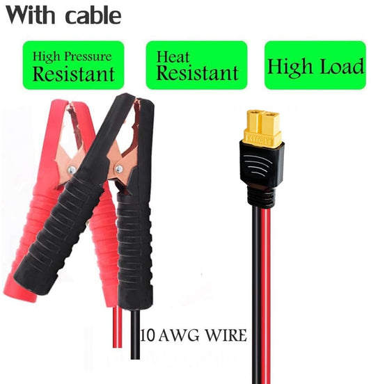 10AWG Alligator Clips,XT60 Quick Release Adapter to Alligator Clips. - size: 10AWG Clip to XT60