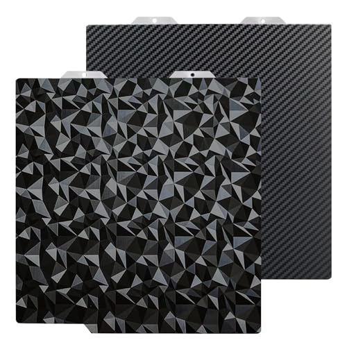 184x184mm PET+PEO Double Side Build Plate for Bambu Lab A1 Mini, Smooth Diamond PEO+Carbon Fiber PET Spring Steel Sheet Plate for Bambu Labs 3D Printer - size: 184x184mm