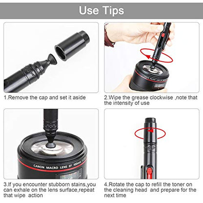 18-in-1 Professional Camera Cleaning Kit for Most DSLR Cameras (Canon, Nikon,Sony), with Air Blower/Cleaning Pen/Detergent/Cleaning Cloth/Lens Brush/Carry Case - size: 18 IN 1