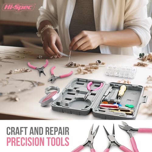 Hi-Spec Jewelry Making Supplies Kit for Adults with Findings Accessories