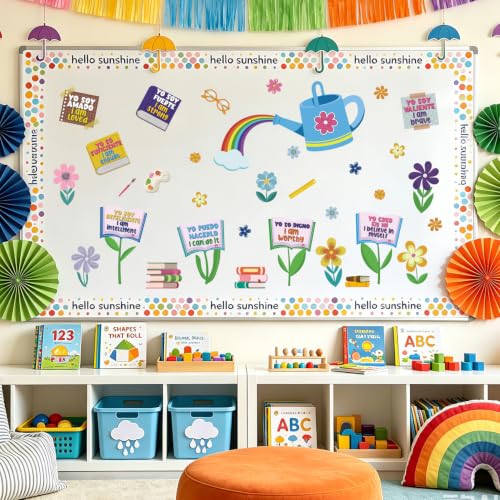 LHIUEM Positive Self-Affirmations Wall Sticker Boho Flower Book Wall Decal - color: Book