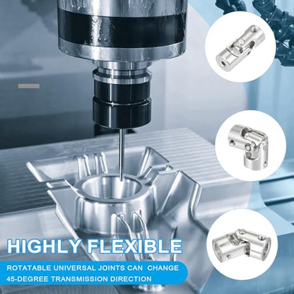 PATIKIL Rotatable Universal Steering Shaft 3mm to 3mm Inner Dia, 4 Pcs U Joint Shaft Coupling U Joints Coupler Connector Accessories with M3 Screws for Motor Model Robots - size: 3mm to 3mm