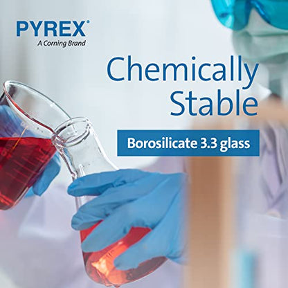 PYREX Griffin Borosilicate Glass Beaker- Low Form Graduated Measuring Beaker with Spout– Premium Scientific Glassware for Laboratories, Classrooms or Home Use - PYREX Chemistry Glassware, 100mL, 12/Pk - size: 100 mL