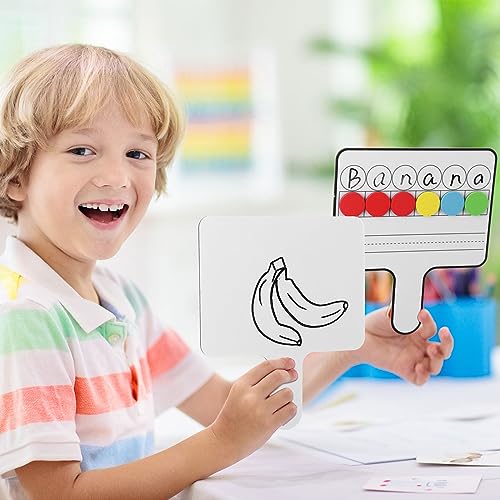 Seajan 12 Pcs Magnetic Answer Board Dry Erase Double Side Handheld, Classic - color: Classic Color