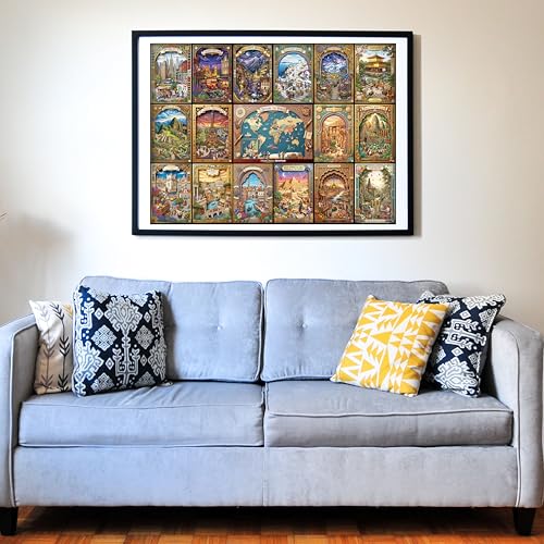 Think2Master Travel the World 500 pieces Large Format Jigsaw Puzzle: 13+, teens, adults & families. Embark on a global adventure with this stunning travel-themed puzzle Great gift. Size: 26.8” X 18.9” - style: Travel the World
