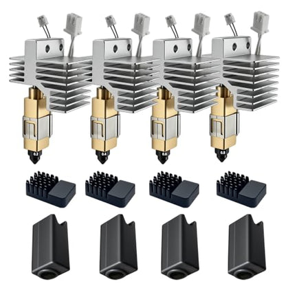 4PK Centauri Carbon 2 Hotend,0.2/0.4/0.6/0.8mm Hardened Steel Ceramic Heating,350°C Heat‑Resistant Print Head,500 mm/s High‑Speed Printing, Quick‑Detachable Wear‑Resistant Nozzle for Elegoo CC2 - color: 4 Pack CC2 Hotend Kir(0.2/0.4/0.6/0.8mm)