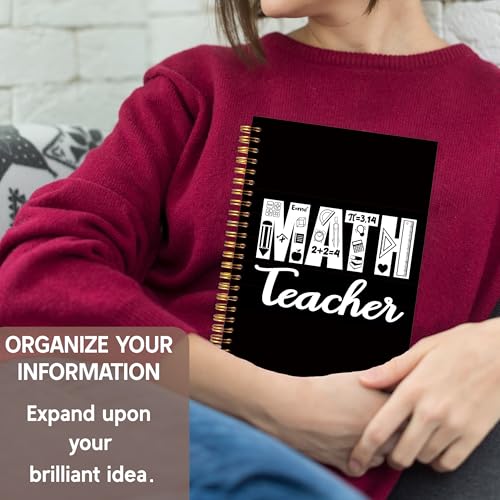 KAOWT Funny Math Notebook, A Day Without Math Is like Just Kidding I Have No Idea Spiral Journal Notebook, Funny Gift for Teacher, 5.5x8.3 Inch [Unknown Binding] - color: math