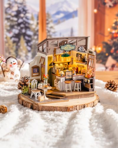 Rolife Coffee Shop DIY Miniature House Kit with LED Light - color: Coffee Shop