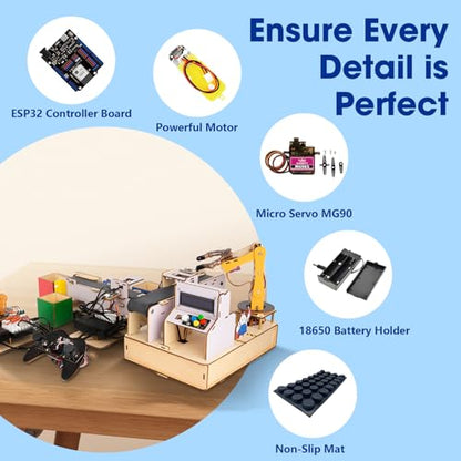 ACEBOTT IoT STEM Kit for Kids, Smart Factory Starter Kit for Arduino ESP32, Educational Science Kits Compatible with Arduino Scratch, STEM Toys for Kids Teens Adults 10+