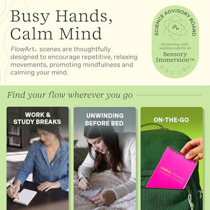 Lifelines FlowArt Mini Activity Pads, 3-Pack, Dot-by-Letter Coloring Books - size: Minis, style: 3 Pack - Furry Friends, Pocket Positivity, Cafe Comforts