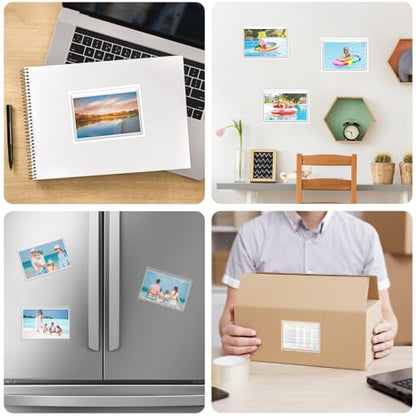 MaxGear 4" x 6" Index Card Holder, 52 Pack Label Holders for Storage Bins - size: 4" x 6", style: 52 Pack