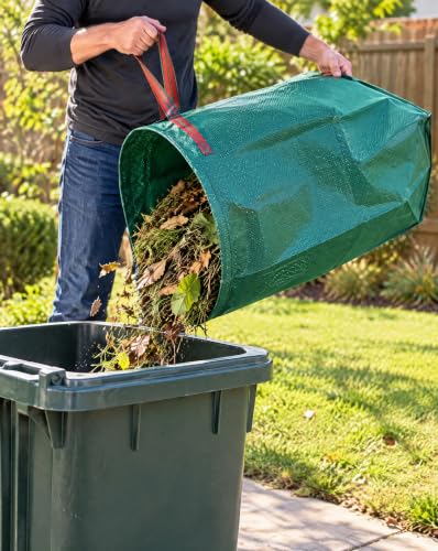 HEMOTON Reusable Yard Waste Bags 72 Gallon, 2 Pack with Gloves