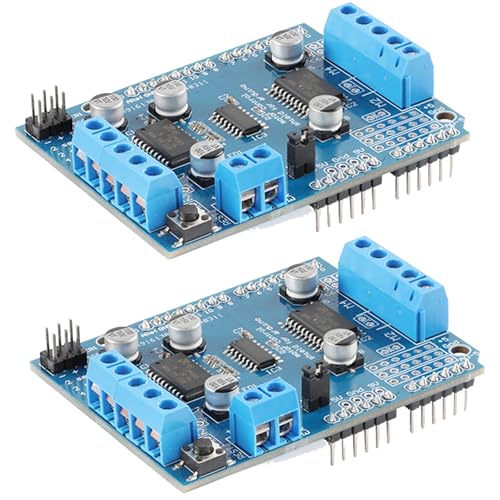 2 Pack L293D DC Stepper Motor Control Shield Servo Driver Expansion Board Module for Arduino Mega2560 2/4 Channel R3 L293