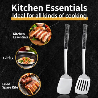 Stainless Steel Spatula with Heat Resistant Handle - color: Stainless Steel Spatula-1