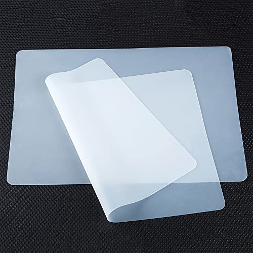 Clear Silicone Mats for Crafts: 11.4"W x 11.4"L 2Pcs Heat Resistant Nonslip - color: Translucent(2pcs), size: 11.4"W x 11.4"L