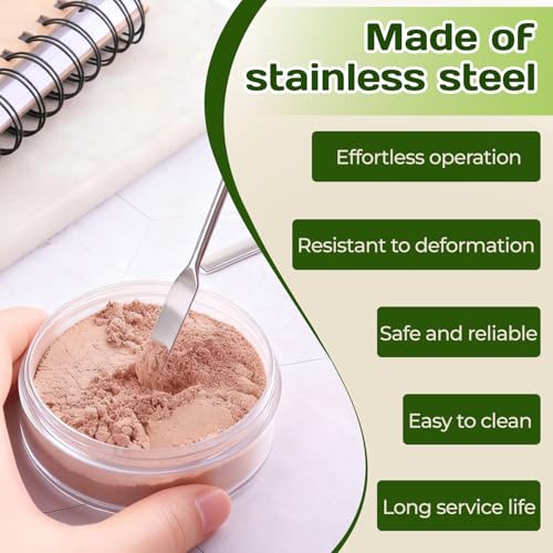 3PCS Lab Spatula,Stainless Steel,Small Metal Spatula Double Ended,Micro Spatula Square/Round End Spatula Makeup Spatula Tool for Mixing Cosmetics (3 Pcs) - color: 3 Pcs