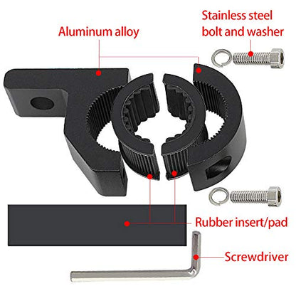 Motorcycle Bull Bar Mounting Bracket 4PCS Horizontal Light Mount Clamp Kit for 0.59" /0.75" /0.87"/0.98"/1.1"/1.25"Tubes fit for LED Driving Lights, Spotlights Fits Truck, ATV, & Motorcycle Crash Bars - size: 4pcs Mini