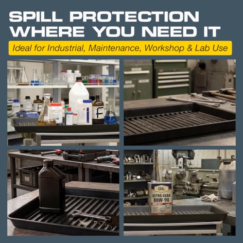 Eagle Spill Containment Utility Tray, 5 Gallon Sump, Made in USA, Black - color: Black