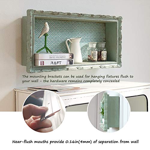 French Cleat Picture Hanger 18 Inches - 2 Pairs - Aluminum Z Hanger Supports 90lbs - Interlocking Wall Mounting Bracket Hardware Kit for Hanging Mirrors, Picture, Shelf, Whiteboard, Art, Frames - size: 18 Inch-Standard
