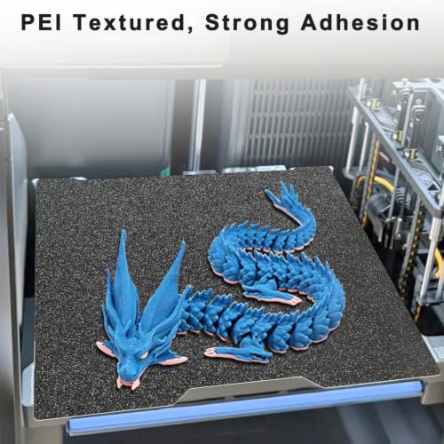 Bambu Lab H2C/A2L Smooth PEI + Textured PEI Build Plate 335x346.5mm, Dual-Sided Spring Steel Magnetic Flex Bed for Bambu Lab H2C A2L 3D Printer - color: Smooth PEI & Textured PEI, size: H2C/A2L
