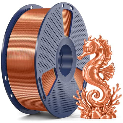 SUNLU Silk 2.0 PLA 3D Printer Filament, 1KG, Copper Red - color: 1kg Copper Red