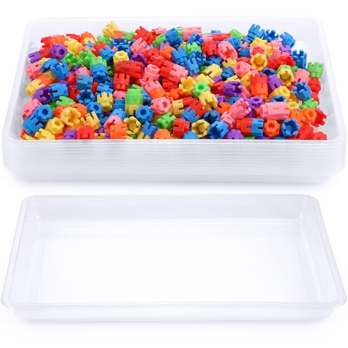 Hoteam 10 Pack Flat Bins Paper Trays,Clear,16.14 X 11.81 X 1.38 Inch - color: Clear, size: 16.14 x 11.81 x 1.38 Inch