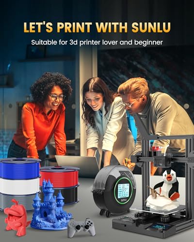 SUNLU PLA+2.0 3D Printer Filament, White, 4-Pack (4KG) - color: 1kg*4 White+white+white+white, size: 4kg