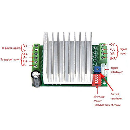HiLetgo 4.5A TB6600 TB6600HG Single Axis Stepper Motor Driver Controller Replace TB6560 (Pack of 2) - size: Small (Pack of 2)