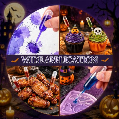 Glenmal 48 Sets 4ml Halloween Cupcakes Pipettes for Party Decorations - style: Halloween