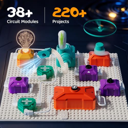 Science Kits for Kids, 38 Circuits STEM Toys, 220+ Projects Experiments - size: 38 PCS