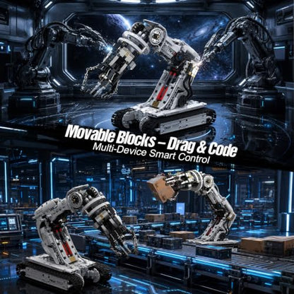 Gohero Technical Tracked Robot Arm Kit 1468PCS STEM Remote APP Control 8-14