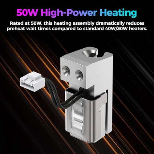 Creality Official SPARKX i7 Hotend Heating Assembly, Original 50W High-Power Heater for 300°C High-Temperature Printing, Quick-Swap Modular Design for Creality SPARKX i7 3D Printer - style: Hotend Heating Assembly