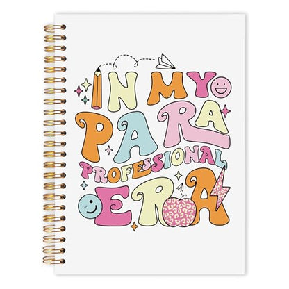 Paraprofessional Gifts Notebook Journal, Paraprofessional Must Haves, Paraeducator Para Teacher Assistant Appreciation Gifts, In My Para Professional Era Hardcover Spiral Notebook 5.5x8.3 Inch - color: Para Teacher