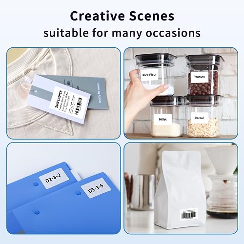 [1x2400 pcs] Phomemo 3 x 1 inch (76mm*25mm) Thermal Transfer Polypropylene Labels for Barcodes, Address, Compatible with Thermal Transfer Desktop Printers, 1 in Core 1 Rolls (White) - size: 3" x 1"