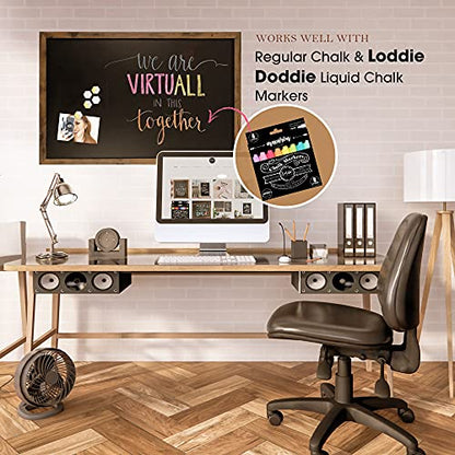 Loddie Doddie Rustic Wood Magnetic Board for Wall, Stain Resistant, 24"x36" - color: Rustic Frame, size: 36"W x 24"H