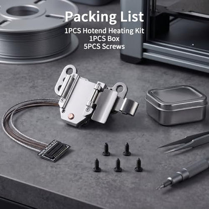 AD5X Hotend Heating Assembly Kit,Heat Insulation Block with Heater Cartridge