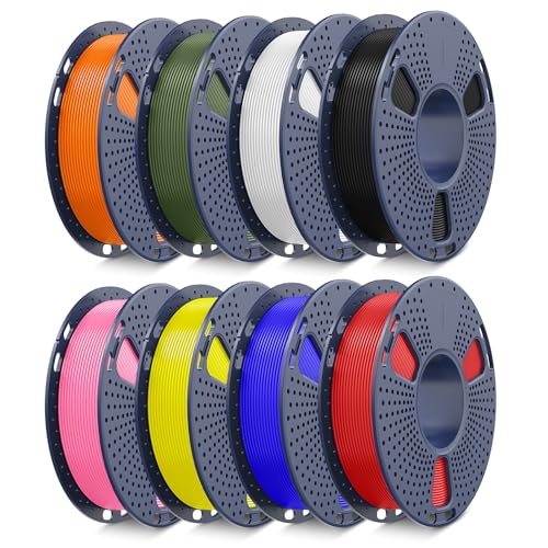 JAYO Rapid PLA 3D Printer Filament Bundle 2KG, 8 Pack 250g - color: 0.25kg*8(black/White/Blue/Red/Pink/Orange/Yellow/Green)
