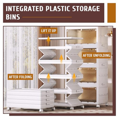 QudraKast 3-Tier Stackable Plastic Storage Bins - 67QT Stackable Storage Bins - Closet Organization, Suitable for Bedroom, Organization and Boxes for Study, Toy Room, Office - size: 3-Tie
