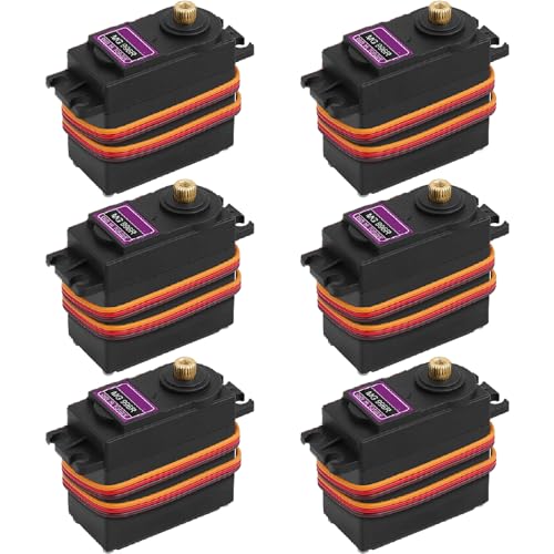 6-Pack MG996R Servo Motor, 55g Metal Gear, 180°