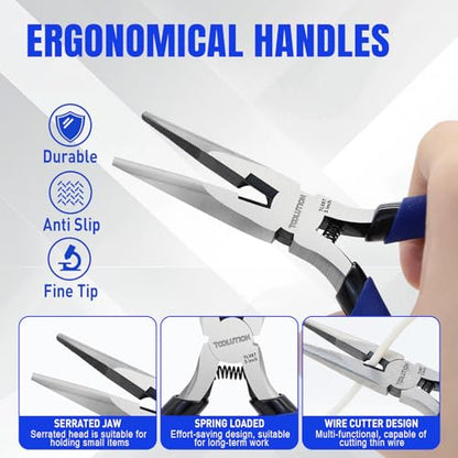 2-Piece Precision Pliers Set 5 Inch Mini Needle Nose Pliers & Wire Cutters - size: Needle Nose Pliers & Wire Cutters