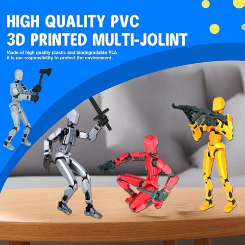 MerryXD T13 3D Action Figure,Assembly Completed Dummy Nova Titan Lucky 13 Action Figure 3D Printed Multi-Jointed Movable Toy Golden - color: Golden