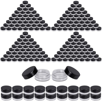 Sample Containers, Jars, Lip Balm Container, Small, 3 Gram, 200 PK, Black - color: Black, size: 200 Pack