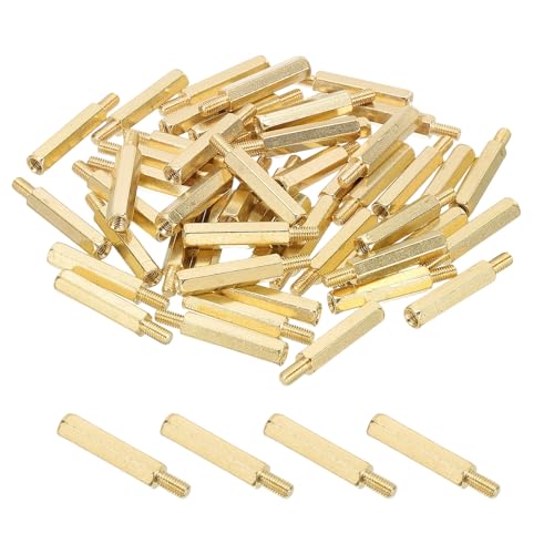 PATIKIL 50 Pcs Male to Female Thread Spacer Screws M3 x 20mm + 6mm Brass Hex Standoff PCB Motherboard Spacer Screw Nut for Drone Quadcopter Computer Electronic Projects Circuit Board - size: M3 x 20mm + 6mm
