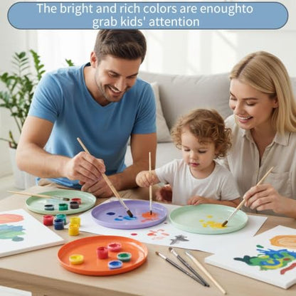 Art Trays 6 Pack, Plastic Craft Trays Stackable, Shallow Plastic Tray Set for Sensory Play, Playdough Tray, Sand Tray, Activity Trays for Classroom, Painting, Organizing Supply