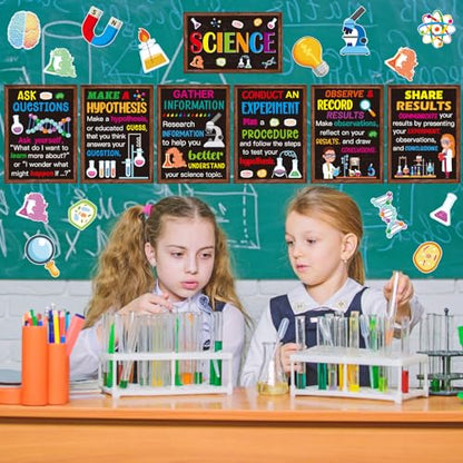 39 Pieces Science Bulletin Board Set Science Classroom Posters Cutouts for Classroom School Decoration Supplies
