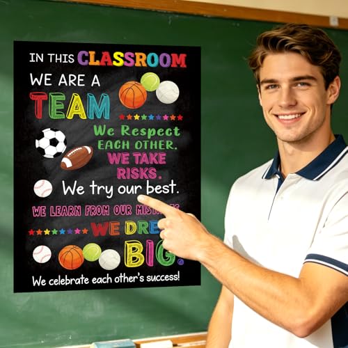 COCHIE Physical Education Sports Posters Set for Classroom Decorations, Back to School Gym Class Rules Poster Wall Decor for Primary Elementary Middle High School Teacher Must Haves - 14 4/5"x11" - style: Ball Sports