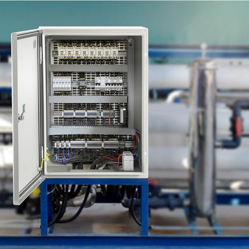VEVOR NEMA Steel Enclosure, 16 x 12 x 8'' NEMA 4X Steel Electrical Box, IP66 Waterproof & Dustproof, Outdoor/Indoor Electrical Junction Box, with Mounting Plate - size: 16 x 12 x 8