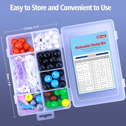 Chemistry Molecular Model Kit (208 Pcs) for Student and Teacher - color: 208pcs Kit